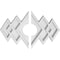 Ekena Millwork Zoe Architectural Grade PVC Ceiling Medallion, 14"W x 9 3/8"H x 3"ID x 4 1/4"C x 1"P, Two-Piece CMP14X9ZE2-03000 - alternate 1